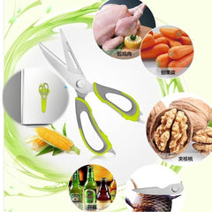 Stainless Steel Scissor With Nut Cracker & Bottle Opener - Pack Of 1