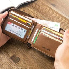 Soft Wallet With Removable Card Slots Multifunction Zipper wallets