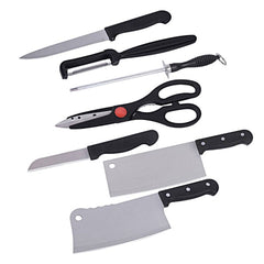 Shopper52 Stainless Steel Kitchen Knife Knives Set with Vegetable Fruit Chopping Board - CMHKN3in1