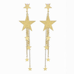 Exquisite And Elegant five-pointed Star Long Tassel Earrings Wild Fashion Business Casual Earrings Daily Jewelry Banquet Ladies