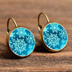 Life Mandala Flower Vintage Bronze Earrings Leopard Patten Retro Ear Hook Party Jewelry Valentine Gift For Women Girls 32 Styles