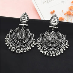 Crazy Feng Antique Gold Color Statement Earrings for Women Bell Long Pendant Jhumka Indian Gyspy Earring Mujer Accessories