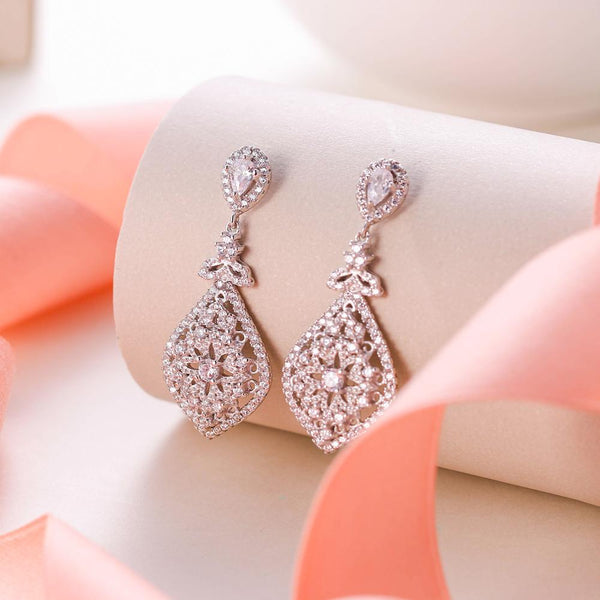 Tuliper Bridal Earrings Wedding For Women Silver 925 Femme kolczyki Slubne серьги Zircon Party Jewelry 귀걸이