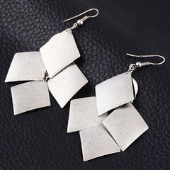New Creative Leaf Earrings Geometric Long Temperament Earrings Gold Silver Ladies Fashion Daily Jewelry Gift 925