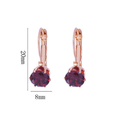 Free shipping New Fashion Hot Sale Women/Girl's Gold-color Bright CZ Crystal Stone Romantic Style Dangle Earrings For Women