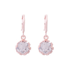 Free shipping New Fashion Hot Sale Women/Girl's Gold-color Bright CZ Crystal Stone Romantic Style Dangle Earrings For Women