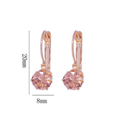 Free shipping New Fashion Hot Sale Women/Girl's Gold-color Bright CZ Crystal Stone Romantic Style Dangle Earrings For Women