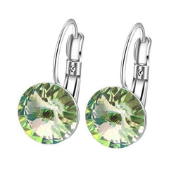 Free shipping New Fashion Hot Sale Women/Girl's Gold-color Bright CZ Crystal Stone Romantic Style Dangle Earrings For Women