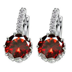 Free shipping New Fashion Hot Sale Women/Girl's Gold-color Bright CZ Crystal Stone Romantic Style Dangle Earrings For Women