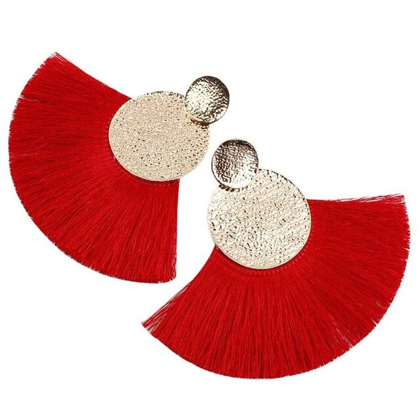 Women Girls  Drop Tassel Earrings Bohemian Dangle Earrings