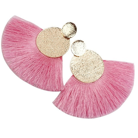Women Girls  Drop Tassel Earrings Bohemian Dangle Earrings
