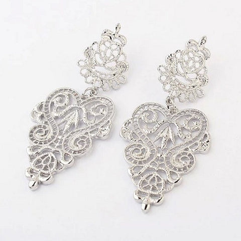 Europe And The United States Popular Wild Hollow Bohemian Earrings Fashion Daily Banquet Wedding Earrings Holiday Sister Gift