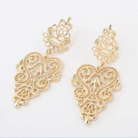 Europe And The United States Popular Wild Hollow Bohemian Earrings Fashion Daily Banquet Wedding Earrings Holiday Sister Gift