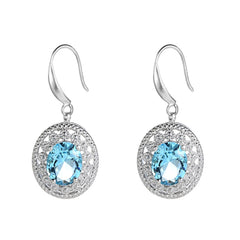 New Fashion blue Earrings Jewelry For Women Banquet Wedding Temperament Pendant Delicate Earrings Female Accessories Wild