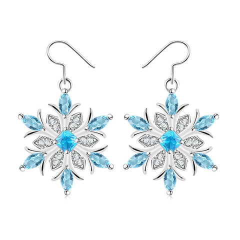 Luxury Wedding Rhinestone Earring Fashion Women Jewelry Earrings Eardrop Girls Snowflake Dangle earrings for women серьги