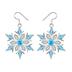 Luxury Wedding Rhinestone Earring Fashion Women Jewelry Earrings Eardrop Girls Snowflake Dangle earrings for women серьги